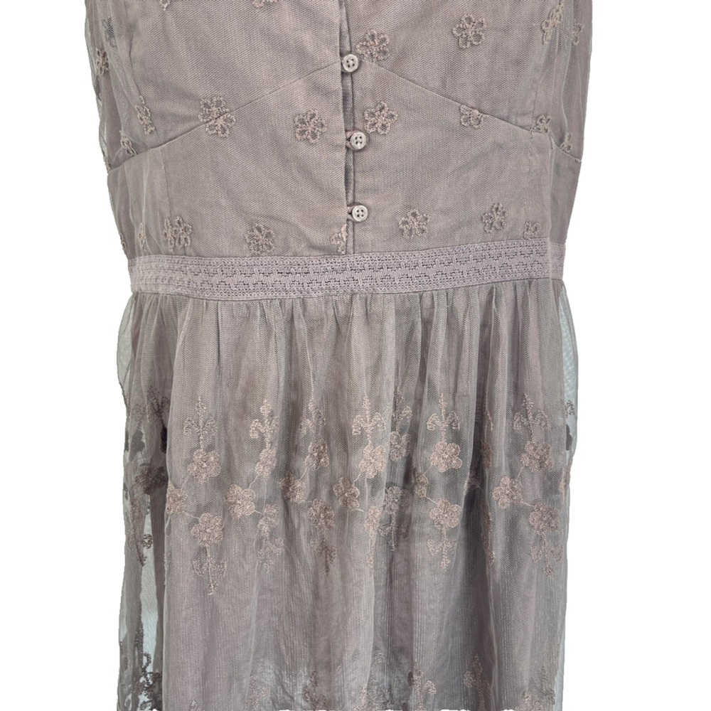 American Eagle Outfitters Dress XL Lace Smocking Eyelet Boho Coastal Cowgirl - Picture 11 of 15